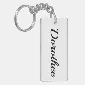 personalisierbar Vorname Dorothee schwarz weiß Schlüsselanhänger (Vorderseite links)