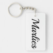 personalisierbar Vorname Marlies schwarz weiß Schlüsselanhänger (Vorderseite)