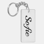 personalisierbar Vorname Sofie schwarz weiß Schlüsselanhänger (Vorderseite links)