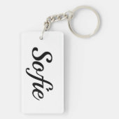 personalisierbar Vorname Sofie schwarz weiß Schlüsselanhänger (Rückseite)