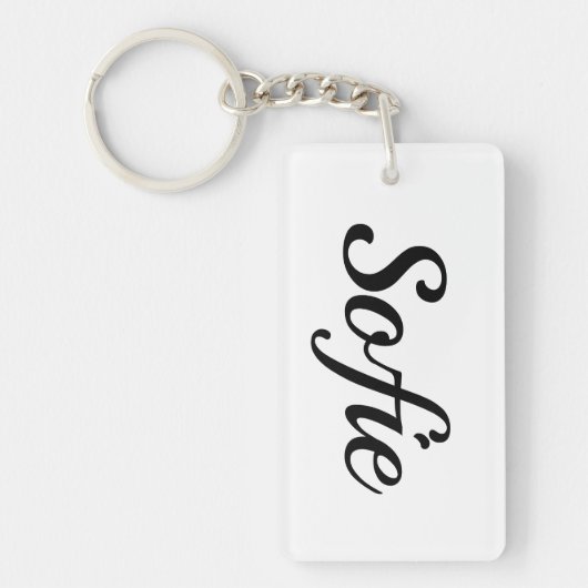 personalisierbar Vorname Sofie schwarz weiß Schlüsselanhänger (Vorderseite)