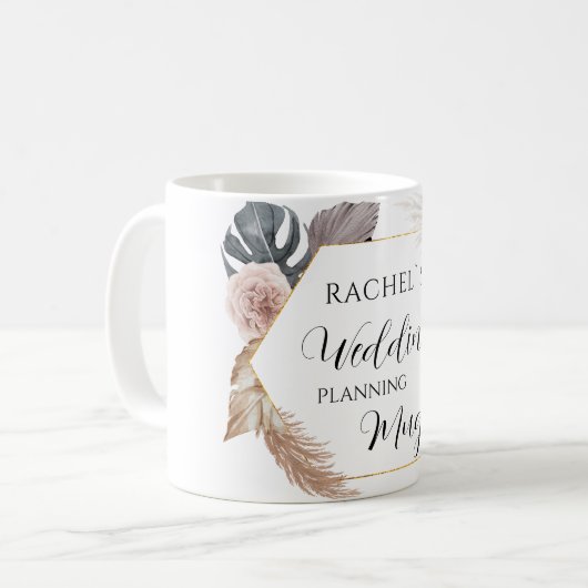 Personalisierbar- Wedding-Planning-Mug Kaffeetasse (Vorderseite Links)