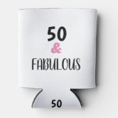 Personalisierbare 50 und fabelhafte Text Geburtsta Dosenkühler (Vorderseite)