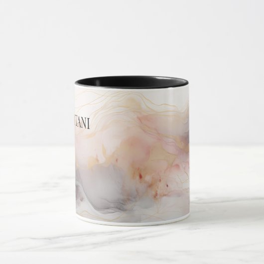 Personalisierbare abstrakte Alkoholtupfer Kaffeema Tasse (Zentrum)