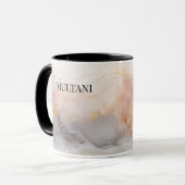 Personalisierbare abstrakte Alkoholtupfer Kaffeema Tasse (Vorderseite Links)