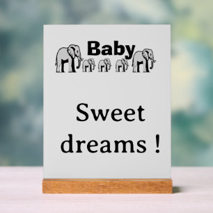 Personalisierbare Acrylplatte Elefant Acrylschild