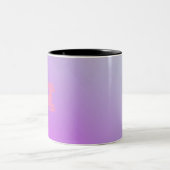 Personalisierbare anfängliche Lila Gradient Zweifarbige Tasse (Mittel)