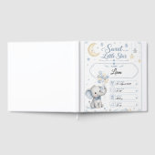 Personalisierbare Baby Geburtstafel mit Elefant Gästebuch (Voll)