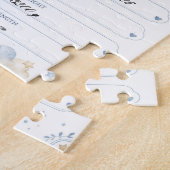 Personalisierbare Baby Geburtstafel mit Elefant  Puzzle (Seite)