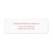 Personalisierbare bare Adressaufkleber (Vorne)