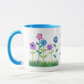Personalisierbare 'Blume Power' Hochzeitsstimmung Tasse (Links)
