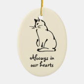 Personalisierbare Cat Memorial Ornament (Vorne)