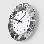Personalisierbare Dog-Uhr B+W Benutzerdefinierte F Große Wanduhr (Winkel)