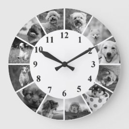 Personalisierbare Dog-Uhr B+W Benutzerdefinierte F Große Wanduhr