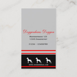 personalisierbare Doggkartons für Doggen Visitenkarte
