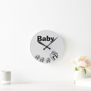 Personalisierbare Doppelseitige Elefanten-Uhr Runde Wanduhr
