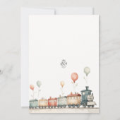 Personalisierbare Eisenbahn-Thema Geburtstag Einla Einladung (Rückseite)