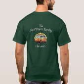 Personalisierbare Familienzimmer Wiedersehen Retro T-Shirt (Rückseite)