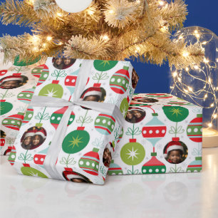 Personalisierbare Foto-Ornamente: Gewohnte Weihnac Geschenkpapier