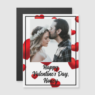 Personalisierbare Foto- und Text Valentinstagskart Magnetkarte