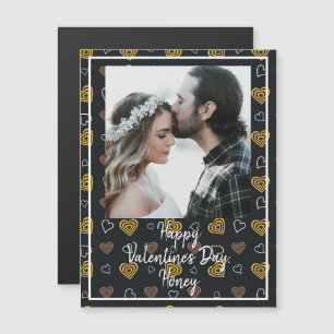 Personalisierbare Foto- und Text Valentinstagskart Magnetkarte