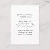 Personalisierbare Foto Visitenkarte (Rückseite)