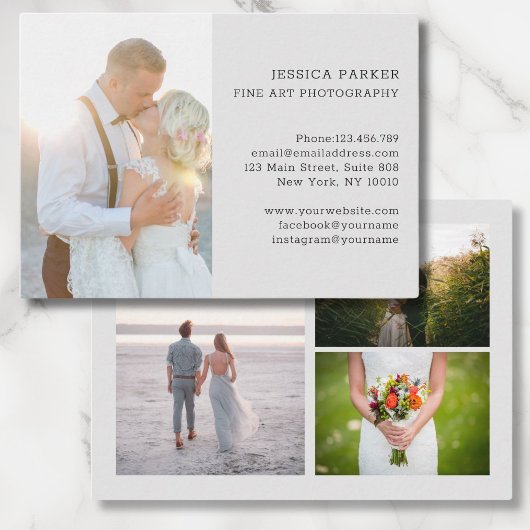 Personalisierbare Foto Visitenkarte