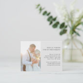 Personalisierbare Foto Visitenkarte (Stehend Vorderseite)