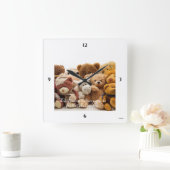 Personalisierbare Foto-Wall-Uhr HAMbyWG Quadratische Wanduhr (Zuhause)