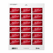 Personalisierbare frohe Weihnachts-Sticky Labels Adressaufkleber (Vorne)
