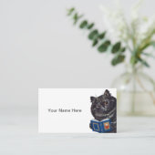 Personalisierbare Funny Cat Visitenkarte (Stehend Vorderseite)
