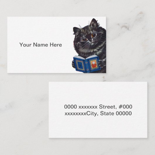 Personalisierbare Funny Cat Visitenkarte (Vorne/Hinten)