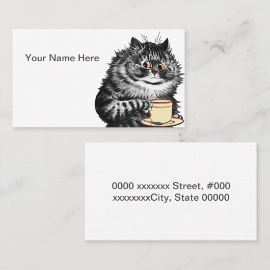 Personalisierbare Funny Cat Visitenkarte (Vorne/Hinten)