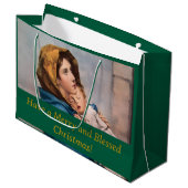 Personalisierbare Geschenktasche Madonna & Kind Große Geschenktüte (Vorderseite Schrägansicht)
