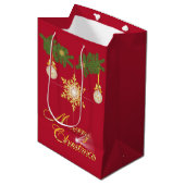 personalisierbare Geschenktüte für Weihnachten (Vorderseite Schrägansicht)