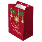 personalisierbare Geschenktüte für Weihnachten (Rückseite Schrägansicht)
