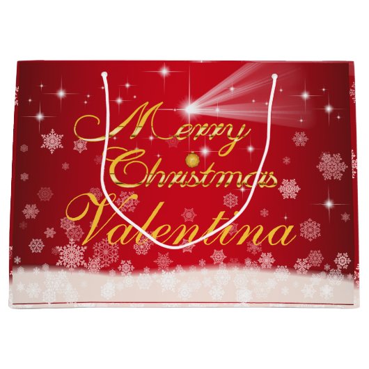 personalisierbare Geschenktüte für Weihnachten (Vorderseite)