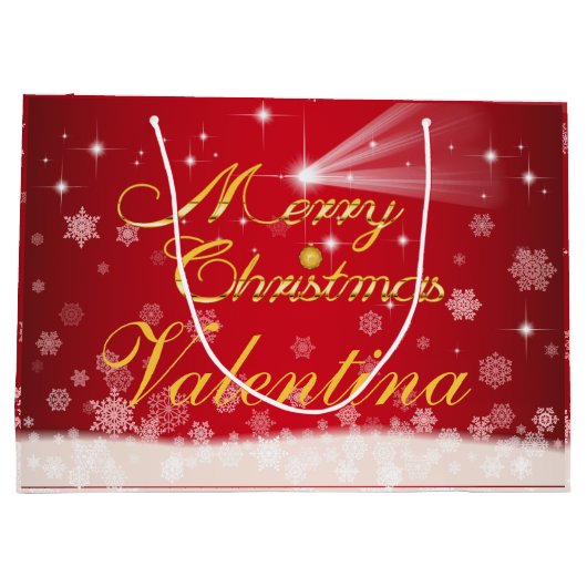 personalisierbare Geschenktüte für Weihnachten (Rückseite)