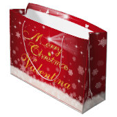 personalisierbare Geschenktüte für Weihnachten (Rückseite Schrägansicht)