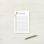 Personalisierbare Giraffe mit Blumen Sonnenbrille Post-it Klebezettel (Auf Schreibtisch)