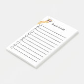 Personalisierbare Giraffe mit Blumen Sonnenbrille Post-it Klebezettel (angewinkelt)