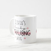 Personalisierbare glückliche Mahjong-Tasse Kaffeetasse (Vorderseite Links)