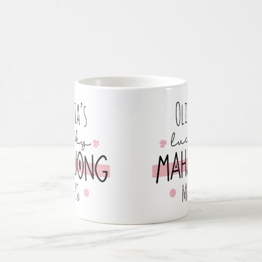 Personalisierbare glückliche Mahjong-Tasse Kaffeetasse (Mittel)