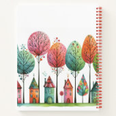 Personalisierbare glückliche Zuhause und Whimsikbä Notizblock (Rückseite)