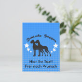 personalisierbare Great Dane Karten (Stehend Vorderseite)