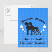 personalisierbare Great Dane Karten (Vorne/Hinten)