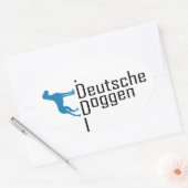personalisierbare Great Dane Karten Ovaler Aufkleber (Umschlag)