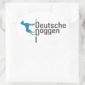 personalisierbare Great Dane Karten Ovaler Aufkleber (Tasche)