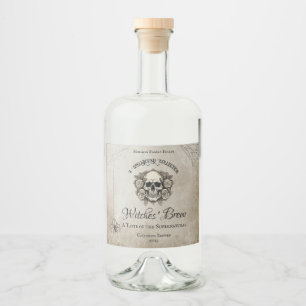 Personalisierbare Hexen Brauen Weinetikett Alkoholflaschenetikett