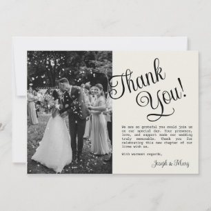 Personalisierbare Hochzeit Danke Karte Foto Vorlag
